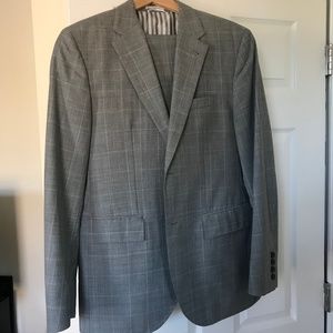 Club Monaco Gray Windowpane Suit